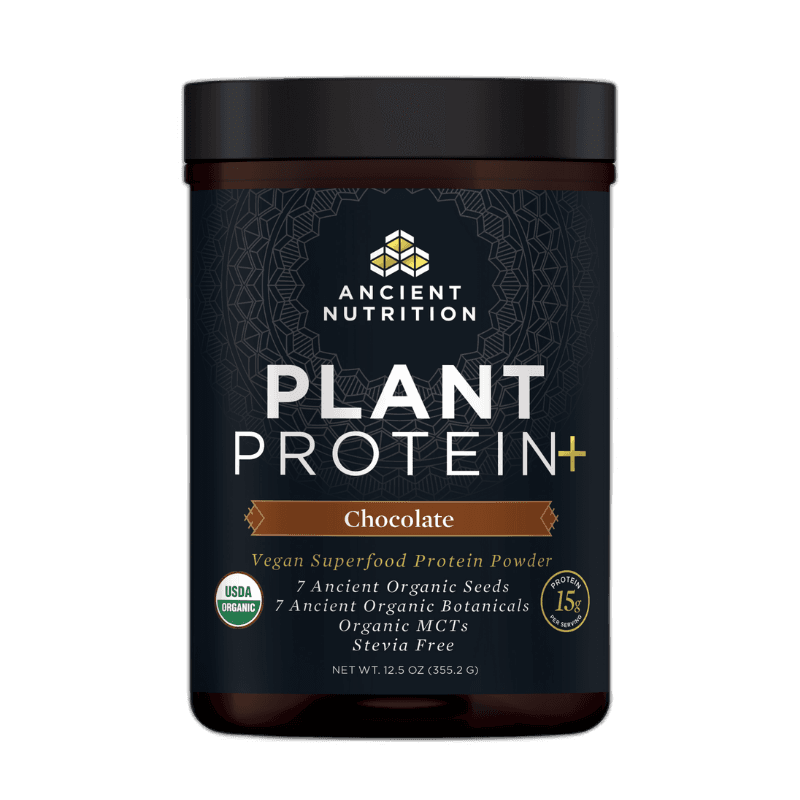 Ancient Nutrition - Plant Protein - Chocolate -12 serving